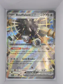 Bouffalant EX 77/86 White Flare WHT Double Rare - English Pokemon TCG Card NM - Image 1