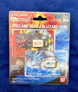 Digimon Bandai New DiM Card VOLCANIC BEAT and BLIZZARD FANG Digital Monster - Image 1