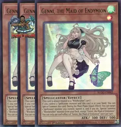Yugioh! 3x Genni, the Maid of Endymion BLGG-EN042 Ultra Rare 1st Ed NM - Image 1