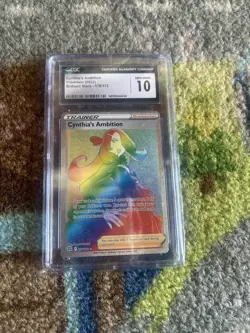 CGC 10 GEM MINT Cynthia’s Ambition 178/172 Secret Brilliant Stars Pokemon Card - Image 1
