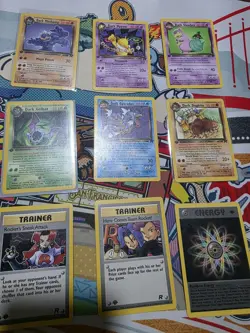 Pokemon 1st Edition Team Rocket Commons Uncommons 9 RARES Set 50 Cards No Dupes - Image 1