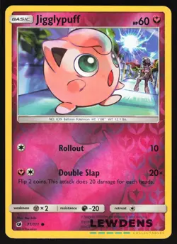 Jigglypuff - 71/111 - Common Reverse Holo - Crimson Invasion - Pokemon Card - Image 1