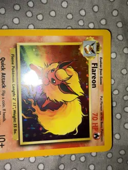 Flareon 3/64 No Symbol Error Holo Jungle Set Rare Pokemon Card - Image 4
