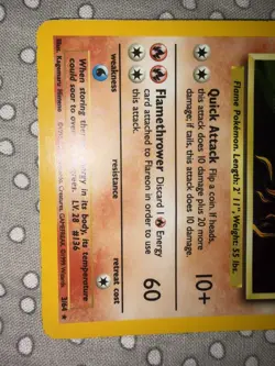 Flareon 3/64 No Symbol Error Holo Jungle Set Rare Pokemon Card - Image 5
