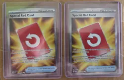 PAIR of Pokemon TCG Special Red Card Trainer-Item Evolutions Reverse Holo ENG - Image 1