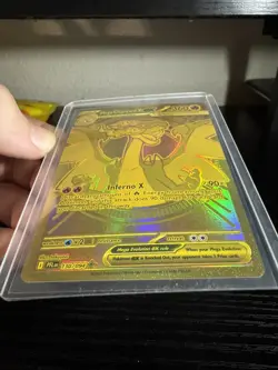 Mega Charizard X EX 130/094 Phantasmal Flames Gold Hyper Rare Pokemon Card - Image 2