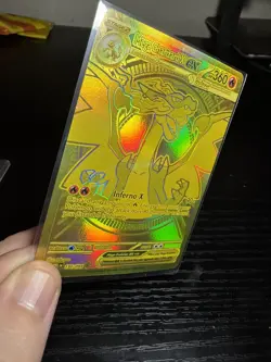 Mega Charizard X EX 130/094 Phantasmal Flames Gold Hyper Rare Pokemon Card - Image 4