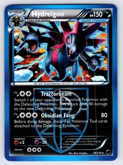 Hydreigon 78/116 2013 B&W Plasma Freeze Pokemon Card TCG Holo Rare - Lp - Image 1