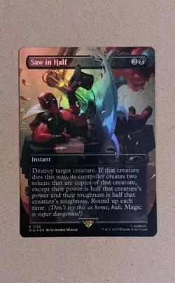Saw in Half (Rainbow Foil) #1755, MTG: Secret Lair Drop, English Foil NM - Image 1