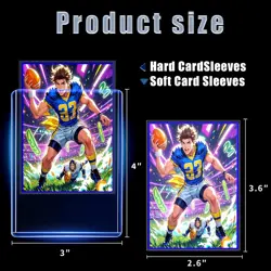 400 Card Sleeves Top Loads for 200 Hard Sleeves+200 Soft Sleeves, Blue - Image 5