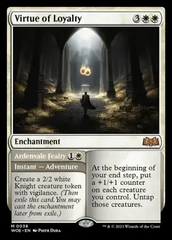 [1x] Virtue of Loyalty // Ardenvale Fealty - Foil Near Mint, English Wilds of El - Image 1