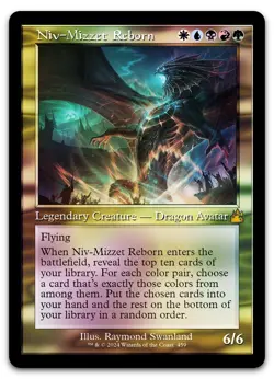 Niv-Mizzet Reborn (Retro Frame) #459 (Foil) NM Ravnica Remastered RVR Magic MTG - Image 1