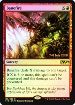 MTG Banefire - Foil - Prerelease Promo, Prerelease & Release Promos, Lightly Pla - Image 1