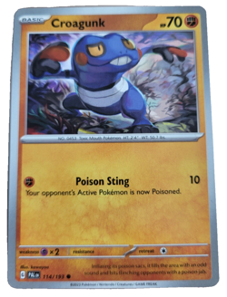 Croagunk 114/193 Paldea Evolved Common Pokemon Card TCG (V - Image 1