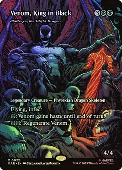 MTG FOIL Skithiryx, the Blight Dragon(Venom, King in Black) Borderless - Marvel - Image 1