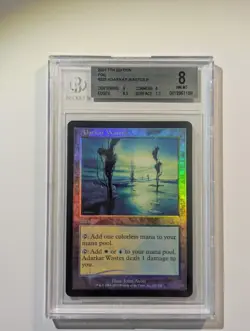 Adarkar Wastes: 2001 Magic the Gathering - 7th Edition Foil Graded 8 NM-MT - Image 1