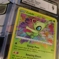 CGC 9 Celebi Pokemon SWSH Vivid Voltage Amazing Rare Holo 009/185 - Image 1