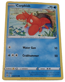 Corphish 032/172 Common Pokemon Trading Card TCG (A0 - Image 1