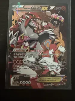 Pokemon 2015 Team Magma's Groudon EX Holo Card 15/34 Double Crisis MP - Image 2