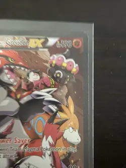 Pokemon 2015 Team Magma's Groudon EX Holo Card 15/34 Double Crisis MP - Image 3