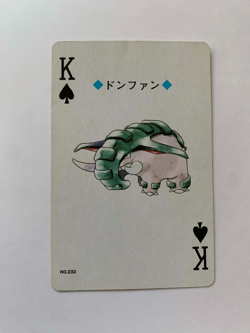 Donphan King Of Spades Pokemon Playing Card Gold Deck Poker Ho-oh 2000 - Image 1