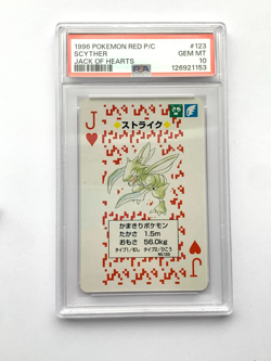 Scyther Jack Of Hearts PSA 10 Red Charizard Deck Pokemon Playing Card Poker - Image 1