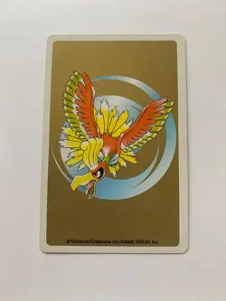 Jolteon 6 Of Clubs Pokemon Playing Card Gold Deck Poker Ho-oh 2000 - Image 2