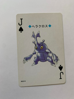 Heracross Jack Of Spades Pokemon Playing Card Gold Deck Poker Ho-oh 2000 - Image 1