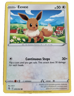 Eevee Pokemon TCG Trading Card 205/264 (Q - Image 1