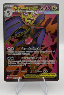 POKEMON Mega Dragalge ex #104/086 Holo ME04: Chaos Rising NM - Image 1