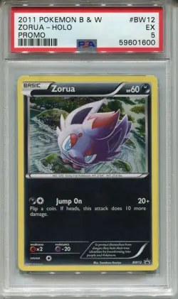 Pokemon Black & White Black Star Promo BW12 Zorua Holo PSA 5 - Image 1