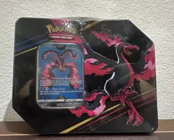 Pokemon TCG Crown Zenith Tin Galarian Moltres - 5 Booster Packs Damaged Tin - Image 1