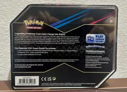 Pokemon TCG Crown Zenith Tin Galarian Moltres - 5 Booster Packs Damaged Tin - Image 2