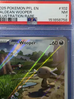 PSA 7 Paldean Wooper Illustration Rare #102 Mint 2025 Pokemon Phantasmal Flames - Image 4