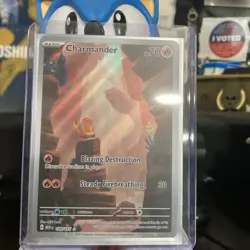 Pokemon TCG Charmander Illustration Rare Full Art Holo 168/165 Scarlet & Violet… - Image 1