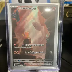 Pokemon TCG Charmander Illustration Rare Full Art Holo 168/165 Scarlet & Violet… - Image 2