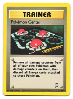 Pokemon Center 114/130 Uncommon Base Set 2 Pokemon NM - Image 1