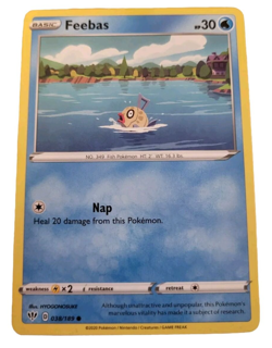 Feebas 038/189 Common Darkness Ablaze Pokemon TCG Trading Card (A0 - Image 1