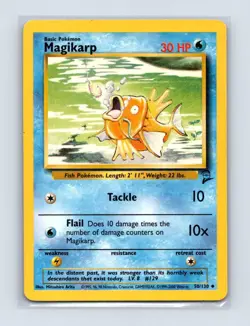 Magikarp 50/130 Uncommon Base Set 2 Pokemon Lightly Played - Image 1