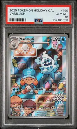 2025 POKEMON HOLIDAY CALENDAR #190 VANILLISH PSA 10 - Image 1