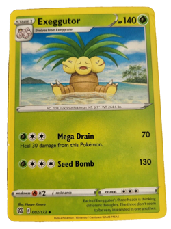 Exeggutor 002/172 Brilliant Stars Pokemon TCG Trading Card (G0 - Image 1