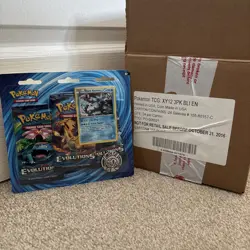 Pokemon XY Evolutions 3-Pack Blister Black Kyurem Sealed - Image 1