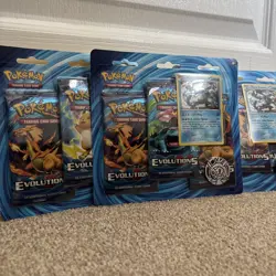 Pokemon XY Evolutions 3-Pack Blister Black Kyurem Sealed - Image 2