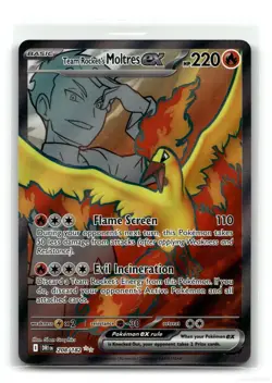 Team Rocket's Moltres ex 208/182 Ultra Rare Destined Rivals Pokemon Near Mint - Image 1