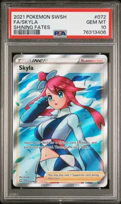 PSA 10 GEM MINT Pokemon 2021 Sword & Shield Shining Fates #72 Skyla Full Art - Image 1