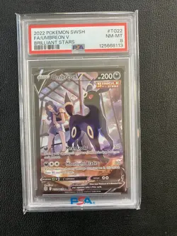 PSA 8 NM-MT Umbreon V Full Art - Brilliant Stars - Pokemon TCG - Image 1