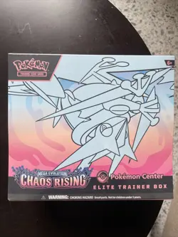 1x Pokemon TCG Chaos Rising Pokemon Center Elite Trainer Box ETB PKC Minor Tear - Image 1