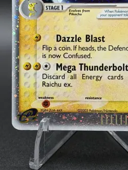 Raichu ex 98/100 Sandstorm Holo 2003 Pokemon LP - Image 3