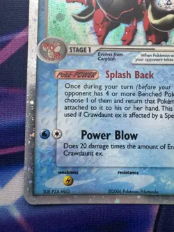 Crawdaunt Ex Holon Phantoms Ultra Rare Holo 99/110 LP Pokemon TCG - Image 4