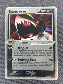 Pokemon Deoxys Sharpedo EX 104/107 Holo - Image 1